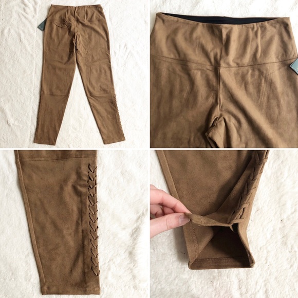 SOLD Lysse | Tan Mission Faux Suede Leggings *NWT* - Picture 6 of 8
